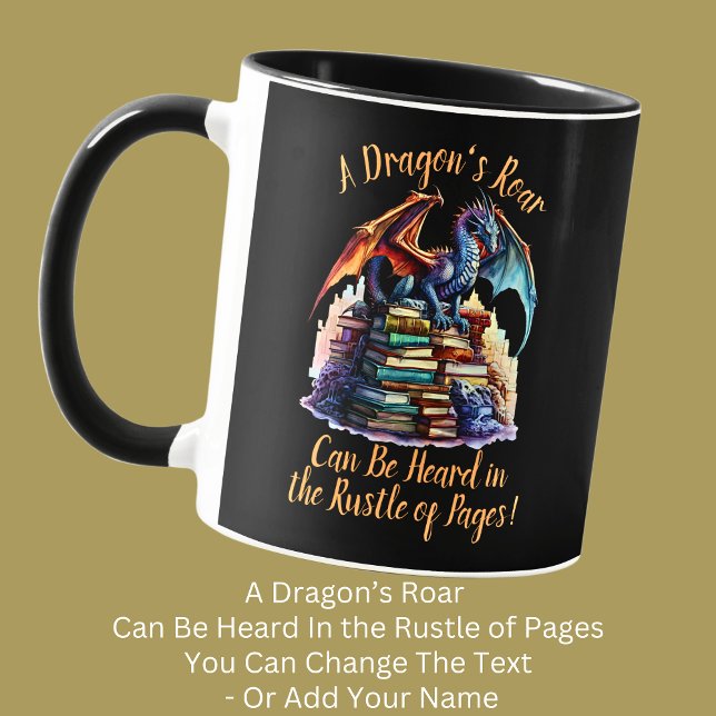 Taza Cambiar texto - Rumbo de página de un dragón (Subido por el creador)
