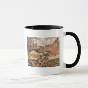 Taza Camille Pissarro el la feria en Dieppe, Morni