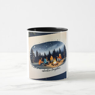 Taza Caminando amigos bajo el cielo estrellado