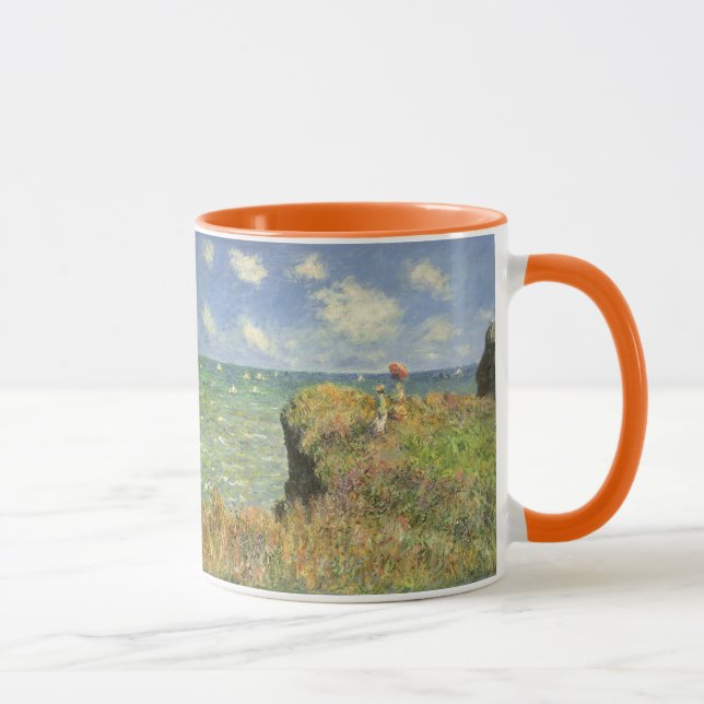 Taza Camino de acantilado en Pourville por Claude Monet (Derecha)