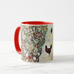 Taza Camino de jardín con pollos, Gustav Klimt, Art Nou