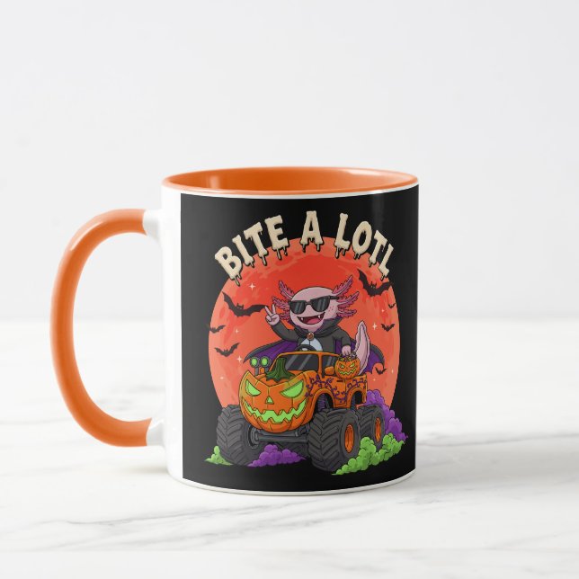 Taza Camión de calabaza de Halloween con dracula de Axo (Izquierda)