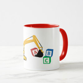 Taza Camión de construcción excavadora ABC