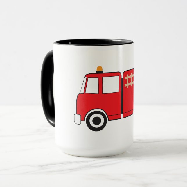 Taza Camión de Fuego Rojo (Anverso izquierdo)