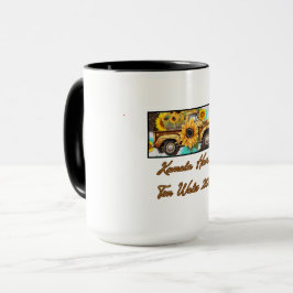 Taza Camión de girasol vintage. Harris - Walz 2024