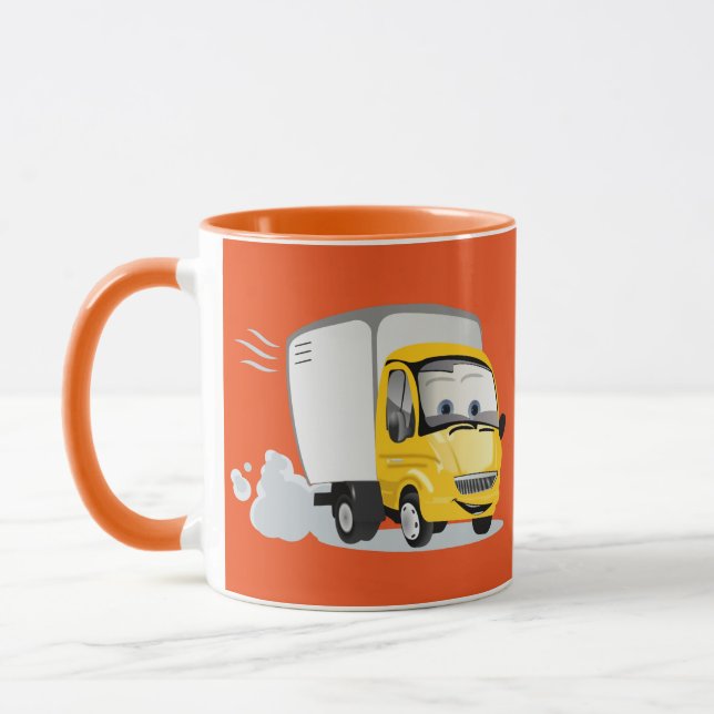 Taza ¡Camión de Personalizado Amarillo para niños! (Izquierda)