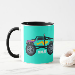 Taza Camión Monstruo de Carreras, para niños y chicas