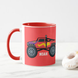 Taza Camión Monstruo de Carreras, para niños y chicas