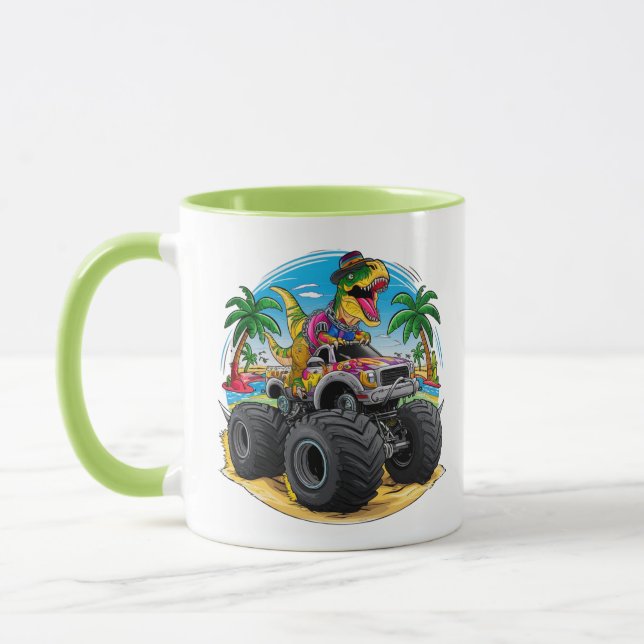 Taza Camión Monstruo de Dinosaurios T-Rex (Izquierda)