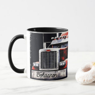 Taza Camión semi banderra americana personalizada