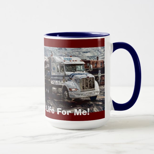 TAZA CAMIONES DE CARGA BLANCA CAMIÓN GRANDES BARRAS DE  (Derecha)