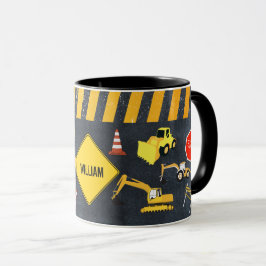 Taza Camiones de construcción Maquinaria pesada Nombre 