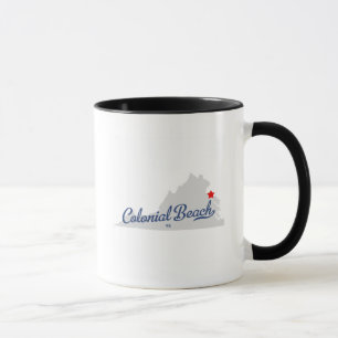 Taza Camisa colonial de Virginia VA de la playa