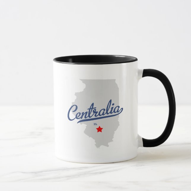 Taza Camisa de Centralia Illinois IL (Derecha)