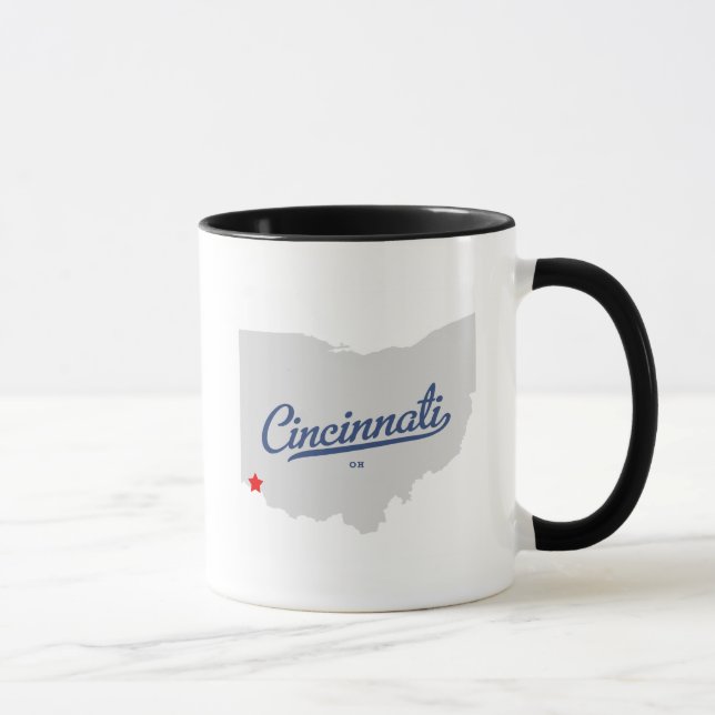 Taza Camisa de Cincinnati Ohio OH (Derecha)
