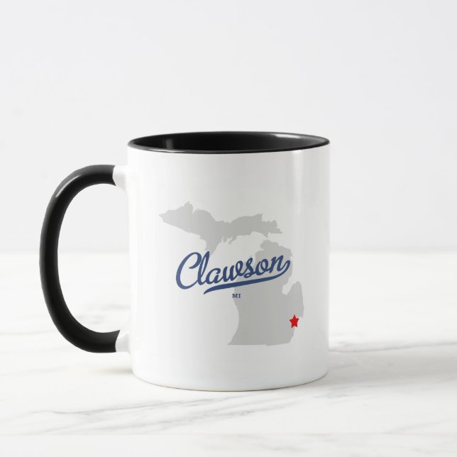 Taza Camisa de Clawson Michigan MI (Izquierda)