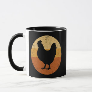 Taza Camisas con distintivo de pollo retro - Granja vin