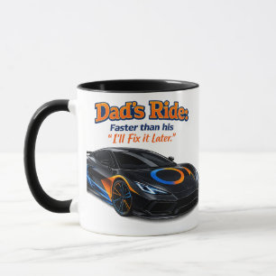 Taza Camiseta de coche divertida para papá – El coche d