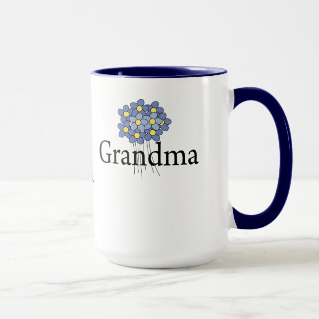 Taza Camiseta de la abuela azul Bonito (Derecha)