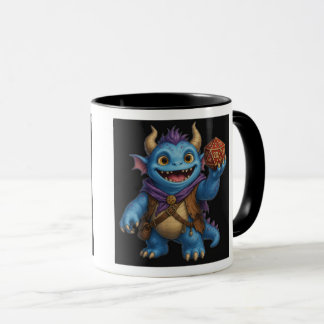 Taza Camiseta de monstruo de fantasía lindo sosteniendo