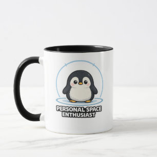 Taza Camiseta de pingüino lindo entusiasta del espacio