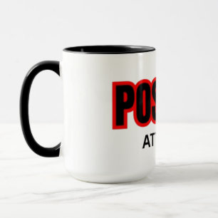 Taza Camiseta de tipografía motivacional de actitud pos