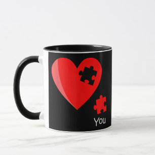 Taza Camiseta del Día de San Valentín Rompecabezas de C