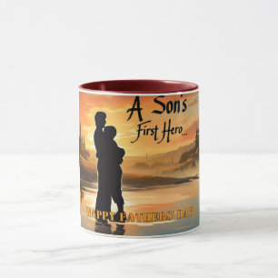 Taza Camiseta Del Primer HÉROE Personalizado Del Día De