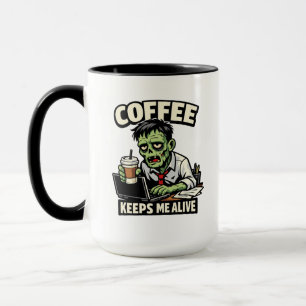 Taza Camiseta divertida de Zombie Café – El café me man