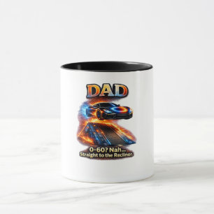 Taza Camiseta Divertida para Papá en el Coche – “¿0–60?