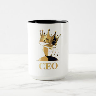 Taza Camiseta gráfica de CEO Crown - Minimalista V2