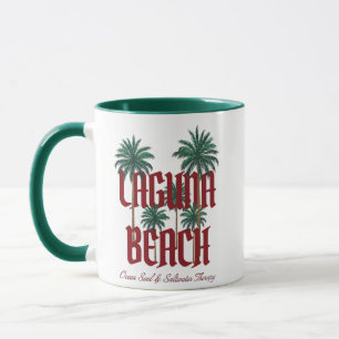 Taza Camiseta gráfica de Surf Palms de Laguna Beach Cal