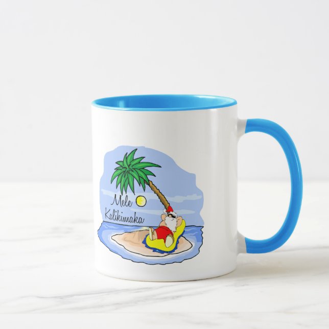 Taza Camiseta hawaiana 5 de Navidad del baño de Sun (Derecha)