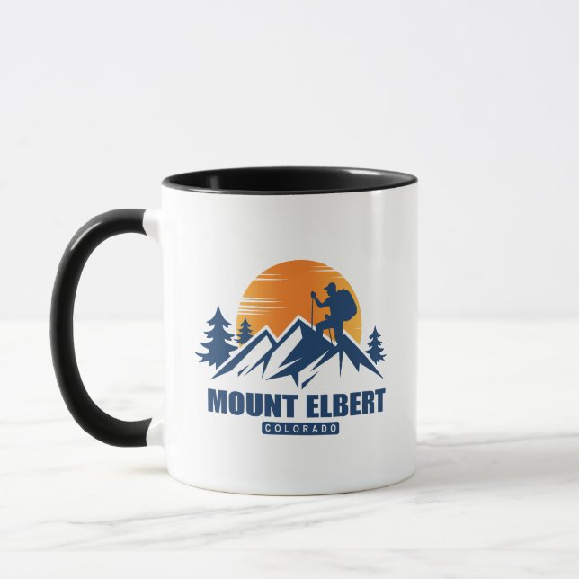 Taza Camiseta Retro Mount Elbert Hike (Izquierda)