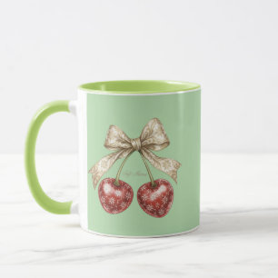 Taza Camiseta Vintage Coquette Cereza Suave Mama