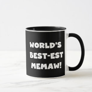 Taza Camisetas blancos y negros del Mejor-est Memaw del