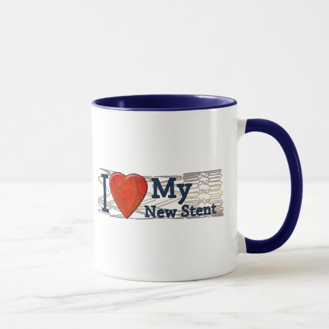 Taza Camisetas cardiacas del Stent de los regalos el | (Derecha)