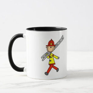 Taza Camisetas de Bombero con Escalera y Regalos