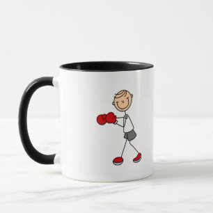 Taza Camisetas de boxeo de figuras de palitos y regalos