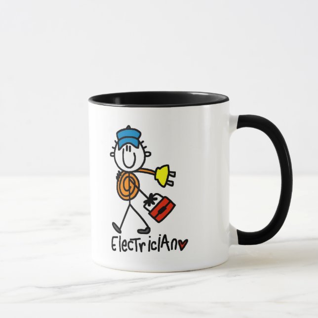 Taza Camisetas y regalos básicos del electricista (Derecha)