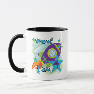 Taza Camisetas y regalos de cumpleaños 4º buque cohete