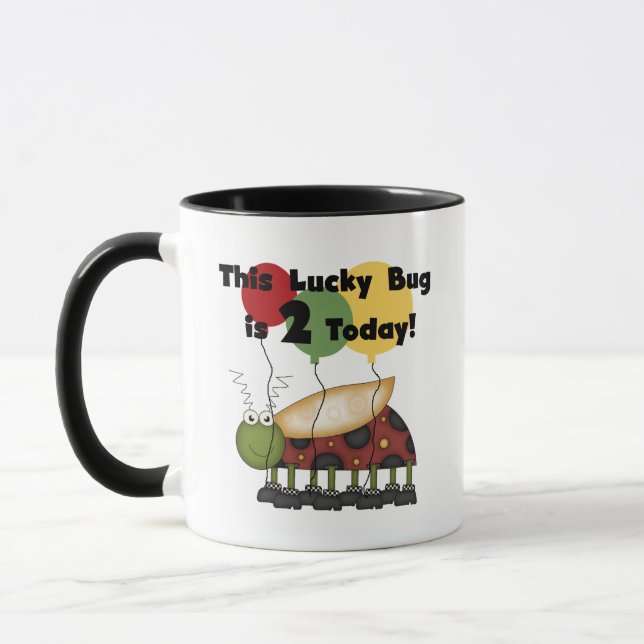Taza Camisetas y regalos de cumpleaños de Lucky Bug (Izquierda)