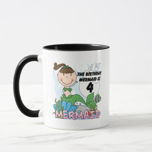 Taza Camisetas y regalos de cumpleaños de Sirena (Izquierda)