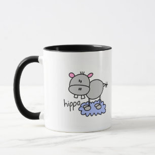 Taza Camisetas y regalos de hipopótamo con figuras de p