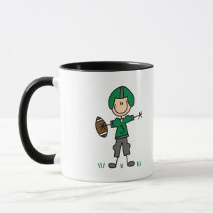 Taza Camisetas y regalos de jugador de fútbol verde