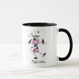 Taza Camisetas y regalos de la vaca loca