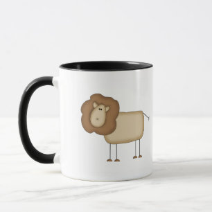 Taza Camisetas y regalos de león con figura de palo