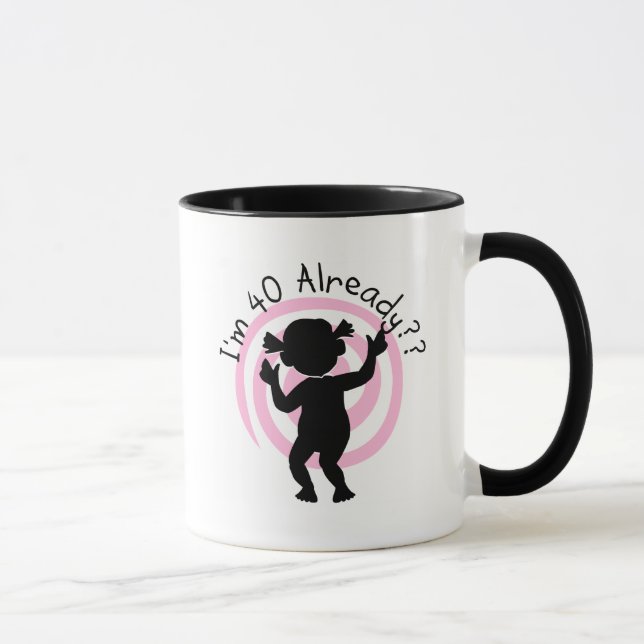 Taza Camisetas y regalos del bucle temporal 40 ya (Derecha)