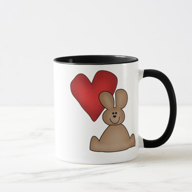 Taza Camisetas y regalos del conejito del amor (Derecha)