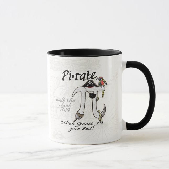 Taza Camisetas y regalos del día del pirata pi de la (Derecha)